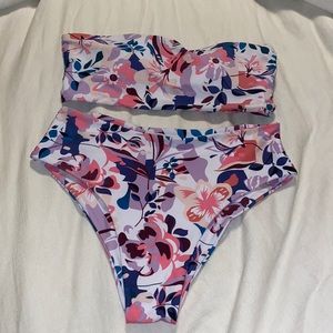 New Shein highwaisted floral bathingsuit
